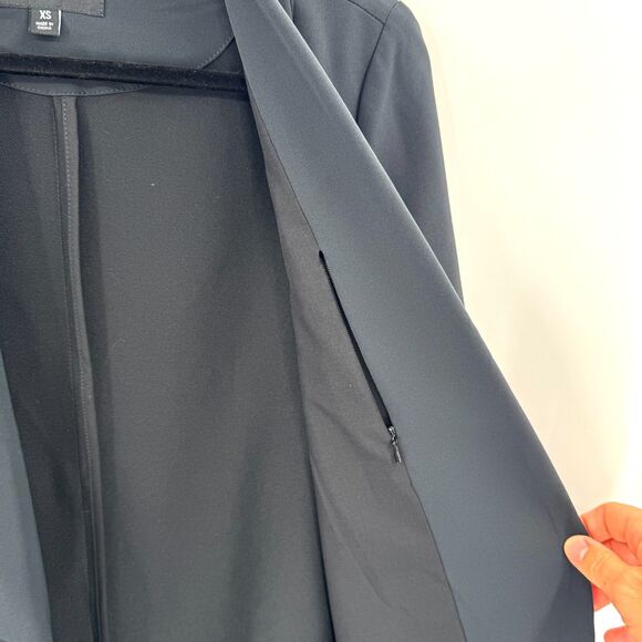 BETABRAND Black Modern 1 Button Long Travel Blazer Jacket Size XS - Picture 5 of 7